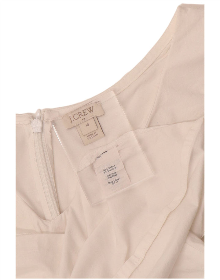 J. Crew Camicetta senza maniche da donna Top US 10 Large Cotone bianco