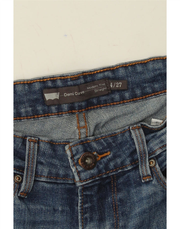 LEVI'S Womens Demi Curve Straight Jeans US 4 Small W27 L31 Blue Vintage Levi's and Second-Hand Levi's from Messina Hembry 