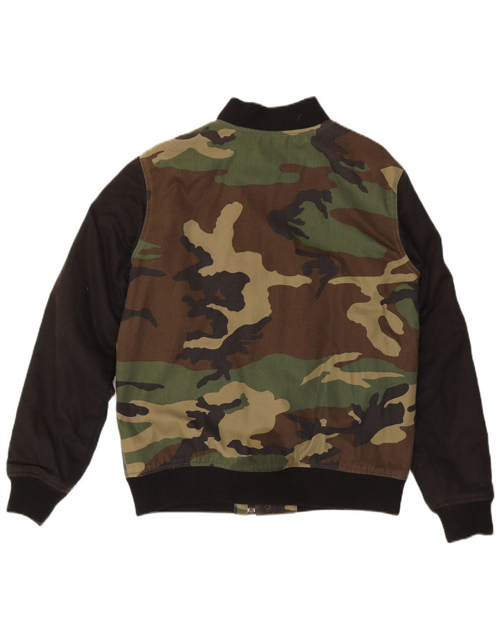 Giacca college grafica da uomo New Era UK 36 piccolo cotone mimetico kaki