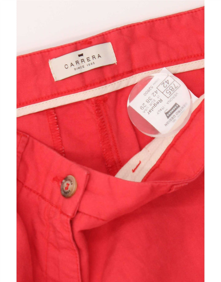 Pantaloni chino slim da donna Carrera IT 42 medio W28 L31 rosso cotone