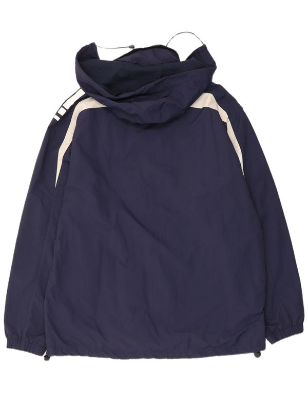 Giacca antipioggia con cappuccio Asics Venice Marathon da uomo UK 44 2XL Nylon blu navy