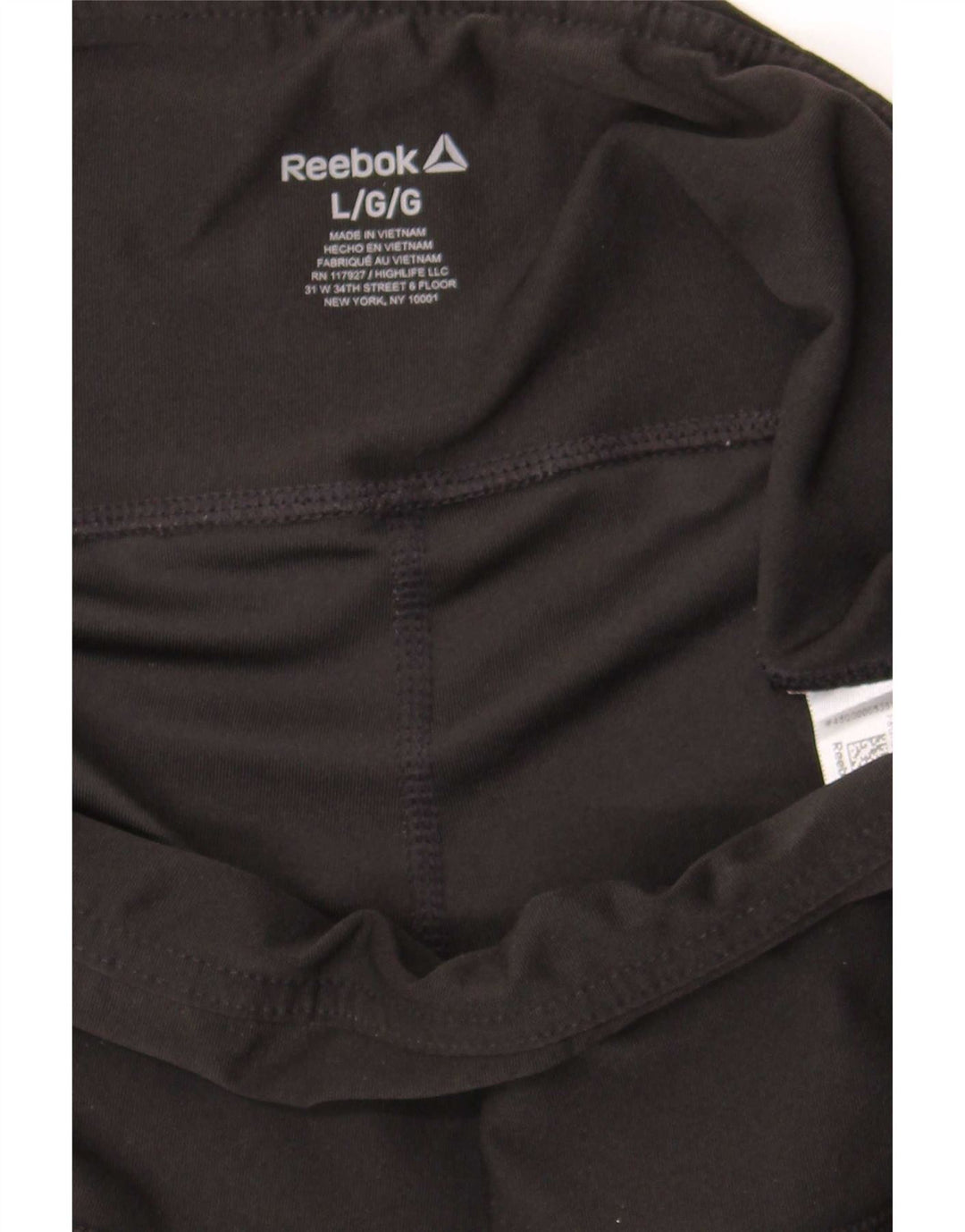 Leggings Capri grafici Reebok da donna UK 14 grandi neri