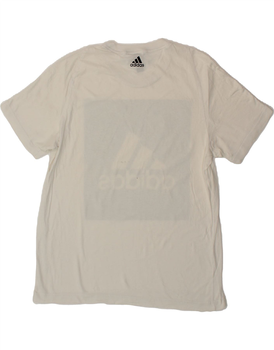 ADIDAS Mens Graphic T-Shirt Top Medium White Vintage Adidas and Second-Hand Adidas from Messina Hembry 