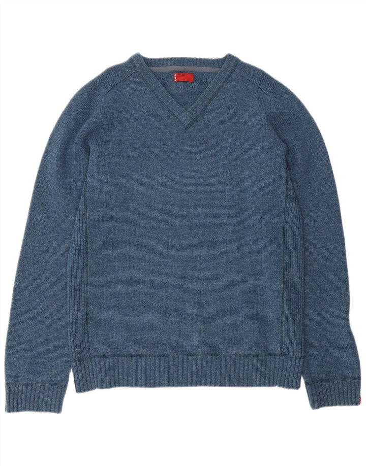 Maglione LEVI'S da uomo con scollo a V XL in lana blu