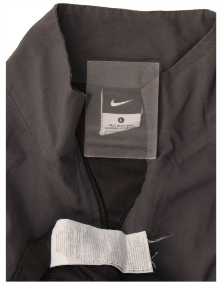 Giacca da tuta da uomo Nike Large in poliestere color block grigio
