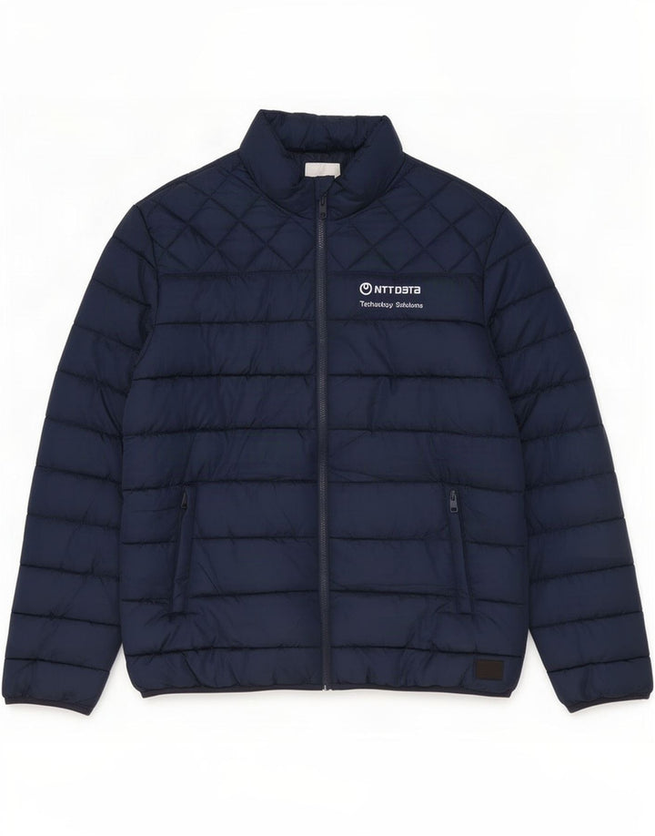 Giacca imbottita da uomo Jack & Jones UK 44 2XL Poliestere blu navy