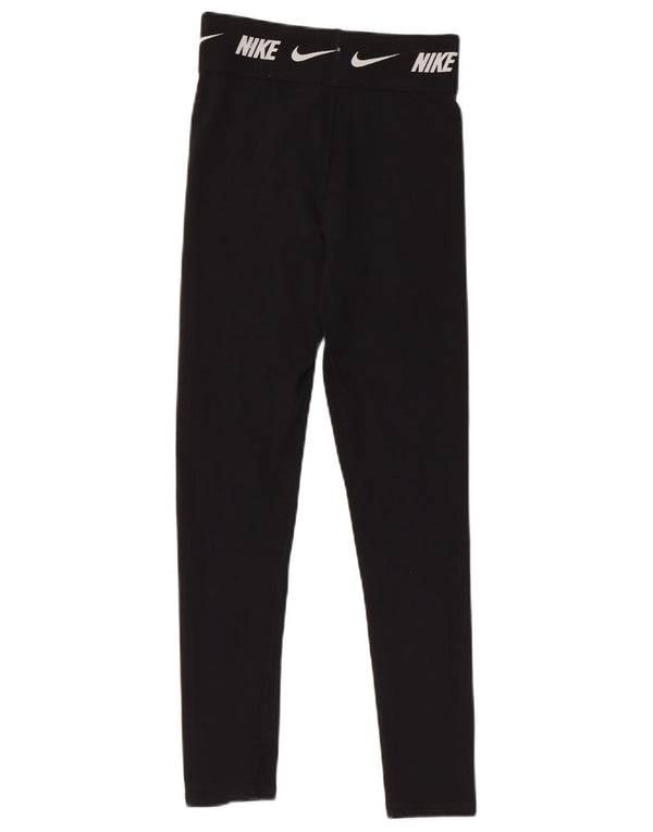 Leggings grafici Nike per ragazze 12-13 anni, cotone nero grande