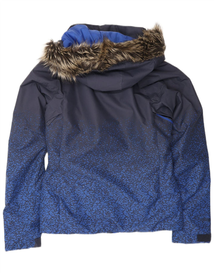 Giacca a vento con cappuccio da donna O'Neill UK 10 Small Blu Navy maculato
