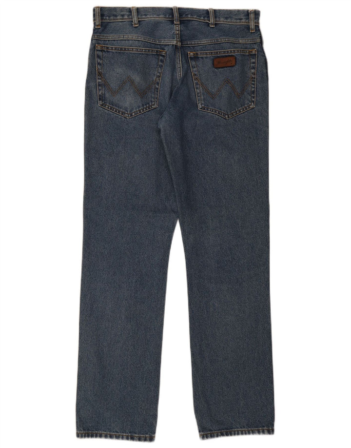 Jeans dritti da uomo Wrangler vestibilità regolare W34 L34 cotone blu