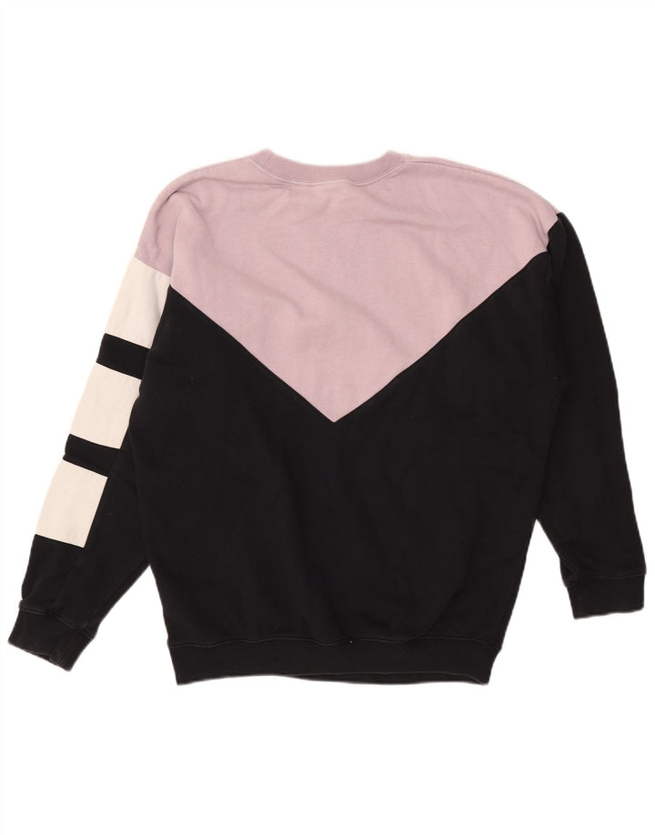 Felpa oversize da donna Adidas UK 12 Medium Black Colourblock