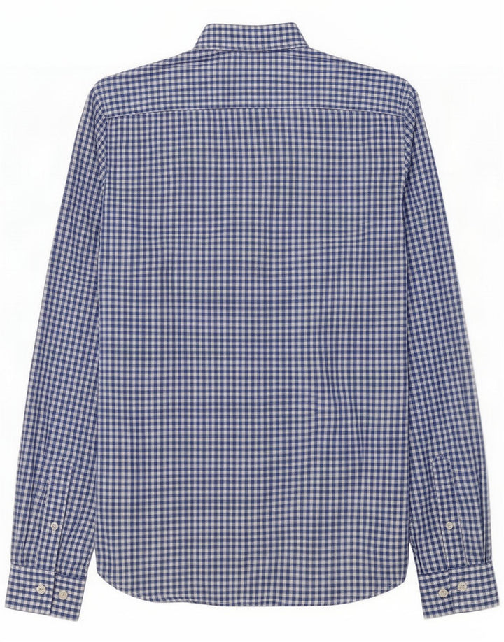 Camicia slim da uomo French Connection XS in cotone a quadretti blu