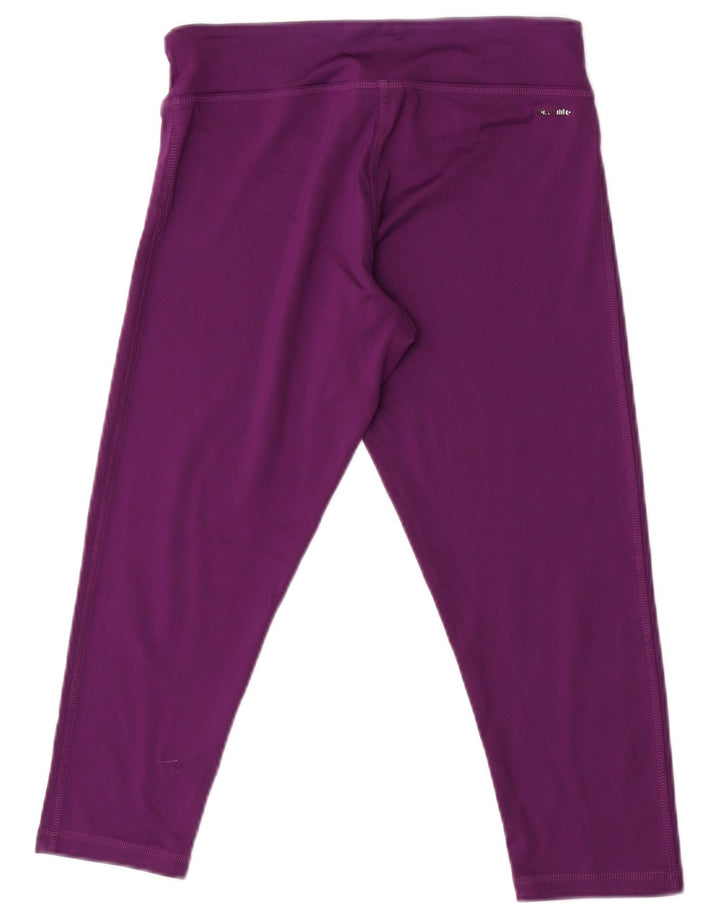 Leggings Adidas Climalite Capri da donna UK 8/10 Piccolo poliestere viola