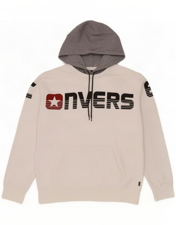 Converse Maglia con cappuccio Chuck Taylor da donna UK 14 Medium White Colourblock
