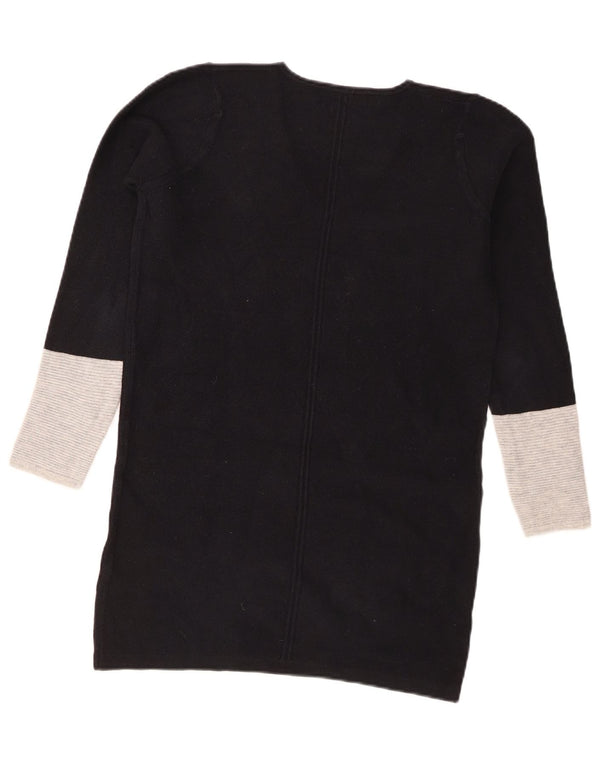 Marks & Spencer maglione da donna con scollo a V UK 8 Small Black Colourblock
