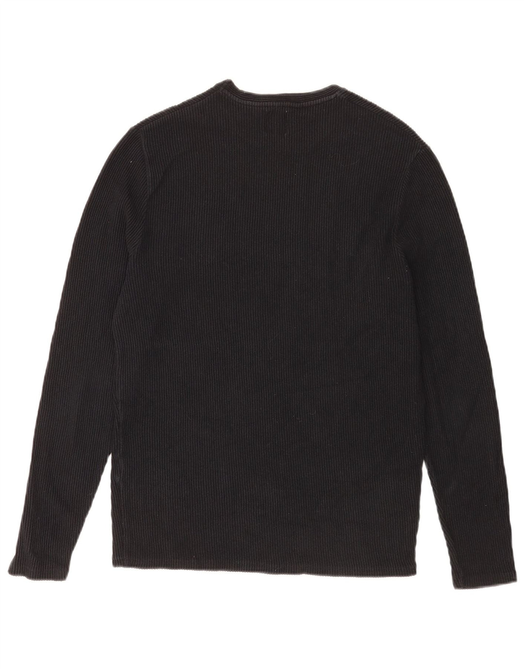 Top Zara da uomo a maniche lunghe in cotone nero medio