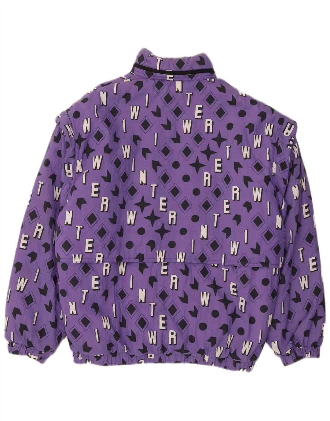 Giubbotto bomber da uomo vintage UK 40 grande viola geometrico