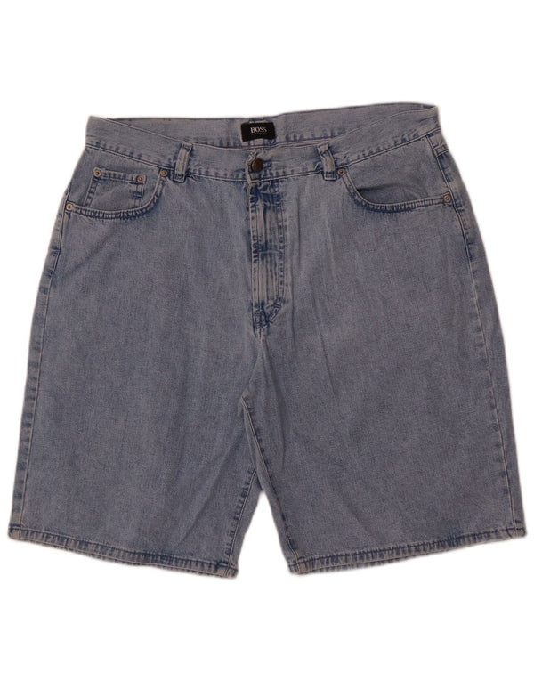 Pantaloncini di jeans Hugo Boss da uomo Utah W40 XL cotone blu