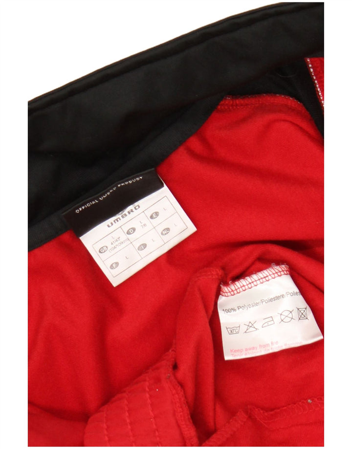 Giacca da ginnastica da uomo Umbro grande in poliestere color block rosso