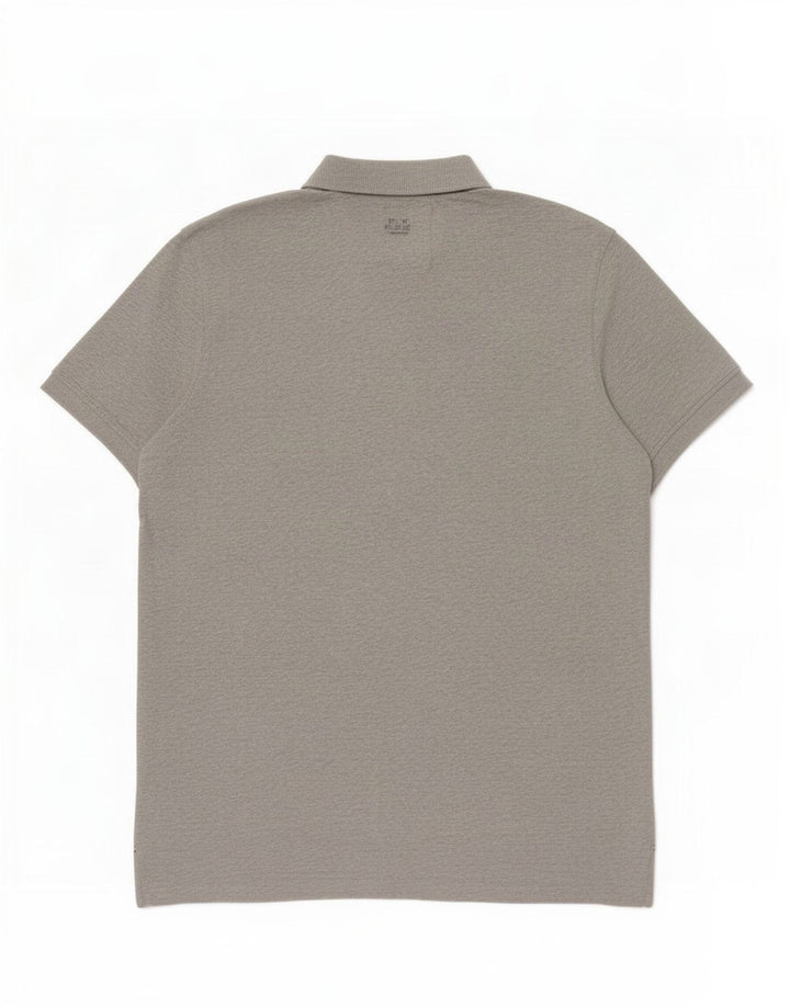 Polo da uomo J. Crew Large in cotone color block grigio