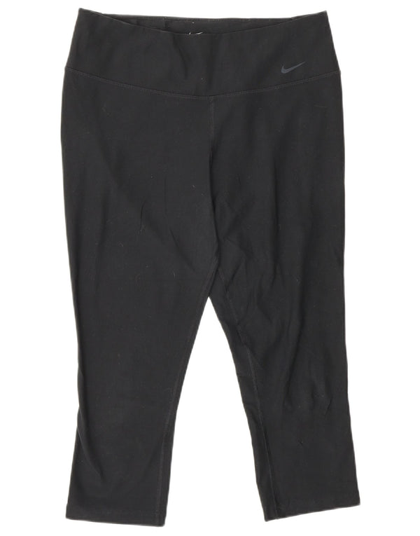 Leggings Capri Dri Fit da donna NIKE UK 14 poliestere nero medio