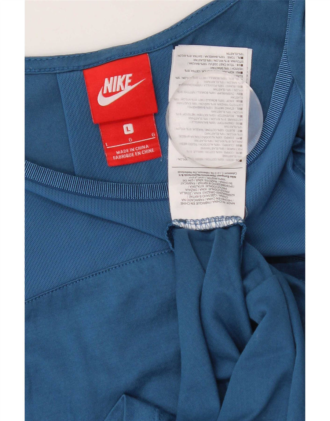 Canotta oversize da donna Nike UK 16 grande cotone blu