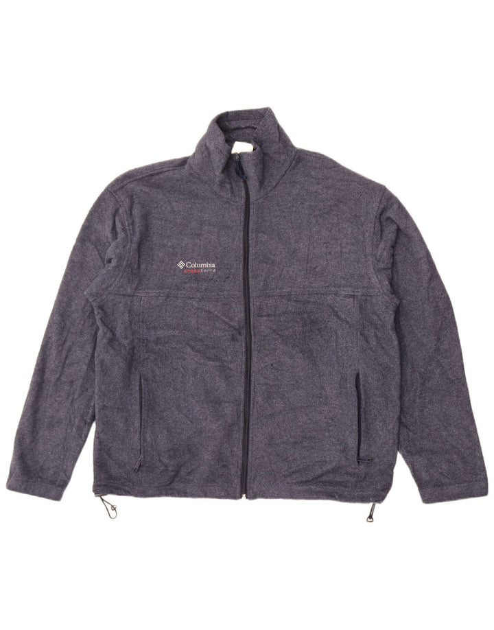 Giacca in pile da uomo Columbia UK 40 Large blu navy in poliestere