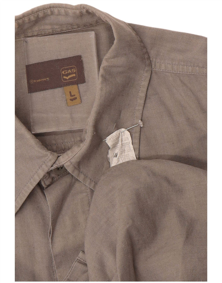 Camicia Uomo GAS Large in Cotone Grigio