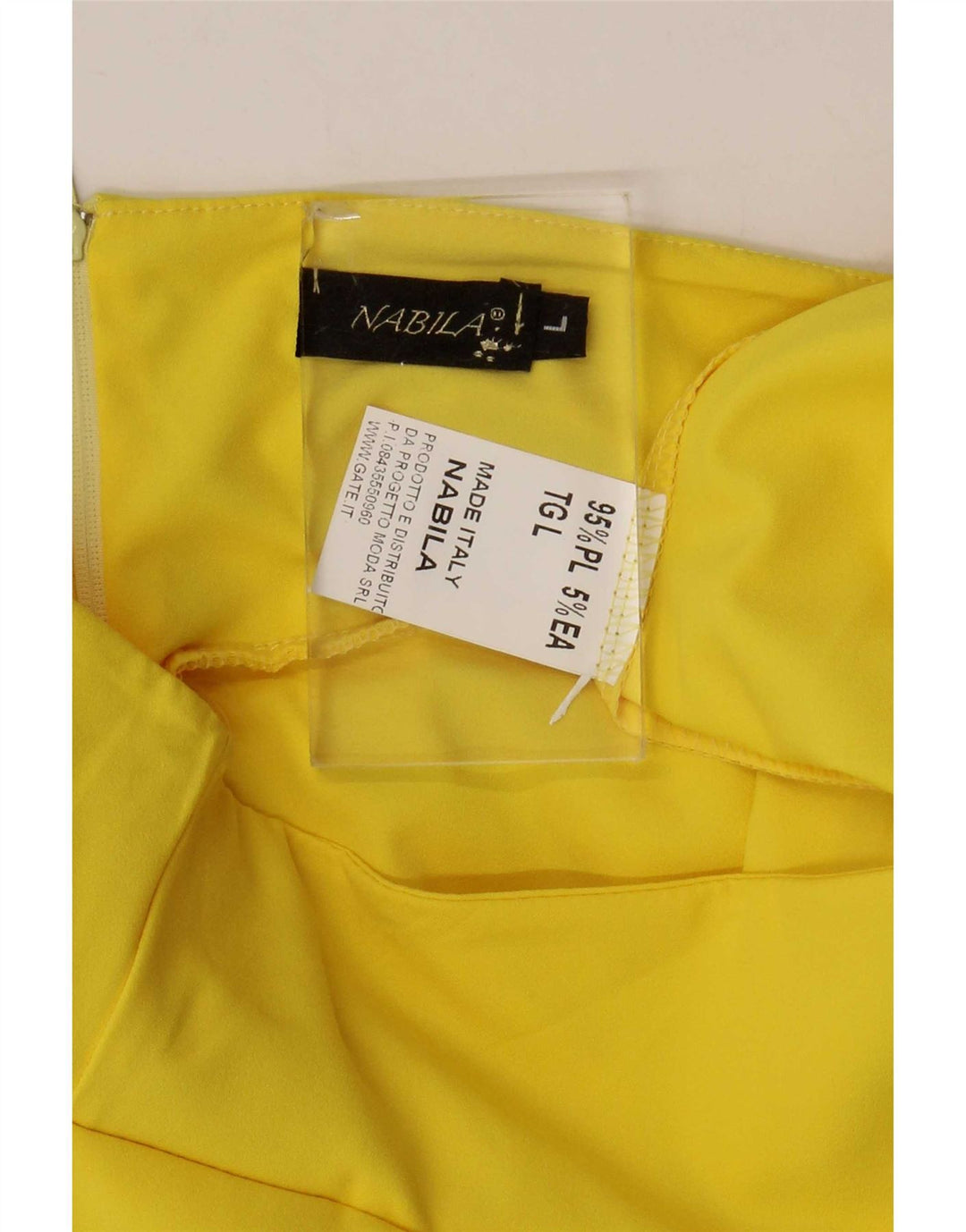 Minigonna da donna Nabila grande W32 poliestere giallo