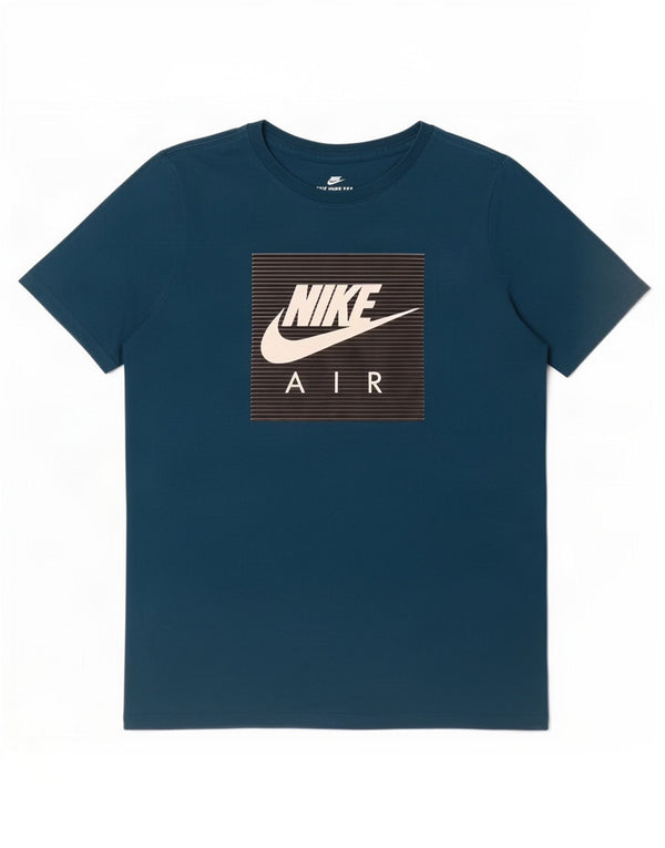 T-shirt grafica da ragazzo Nike Top 12-13 anni Large in cotone blu