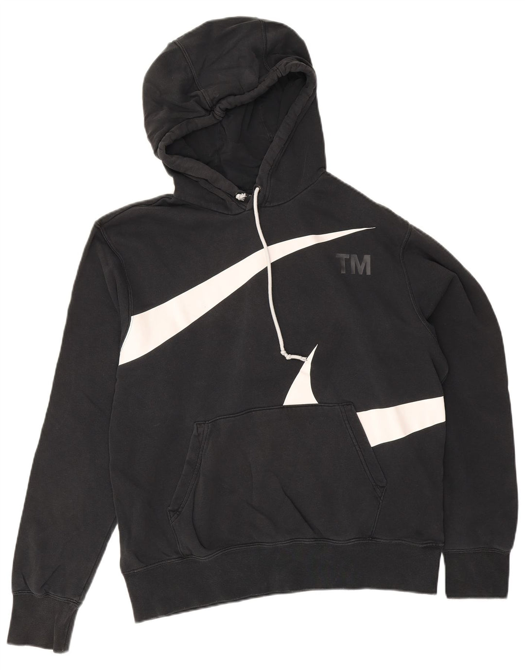 Felpa con cappuccio grafica Nike da uomo in cotone nero medio