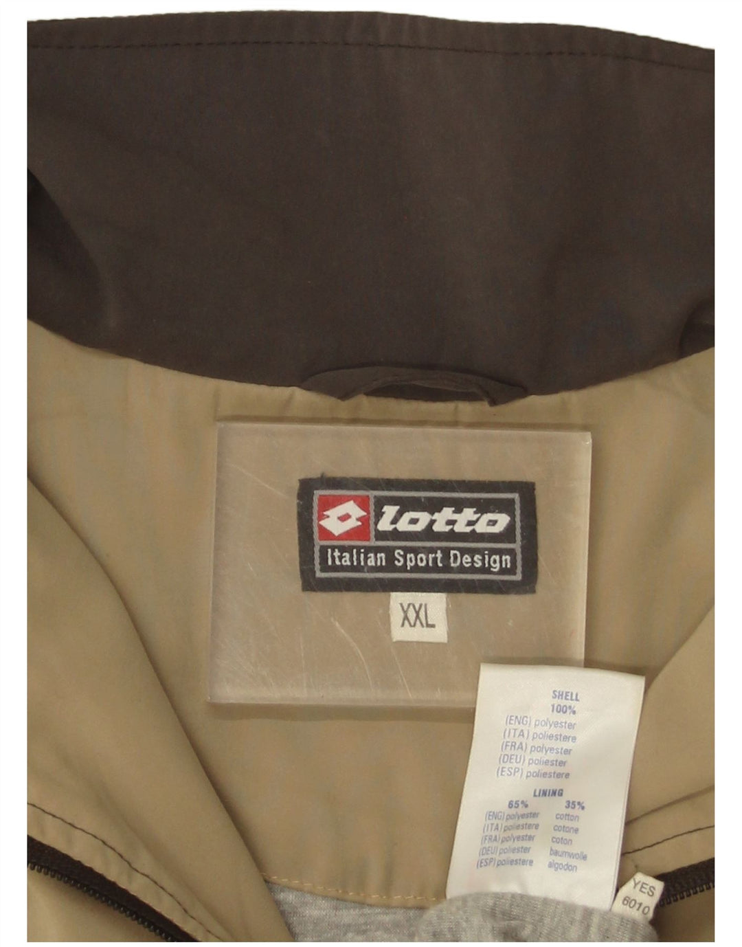 Giacca da tuta da uomo Lotto 2XL Poliestere color block beige