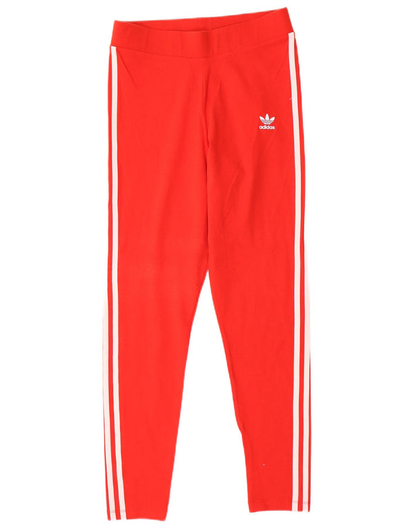 Leggings da donna Adidas UK 14 cotone rosso medio