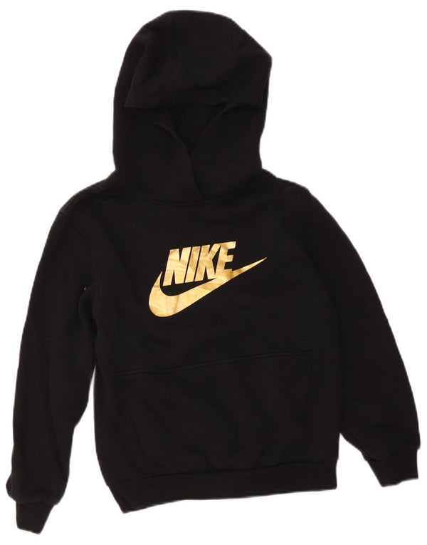 Felpa con cappuccio grafica Nike da ragazzo, 10-11 anni, cotone nero medio