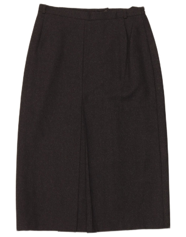 Gonna longuette da donna Marks & Spencer UK 14 media W30 lana vergine grigia