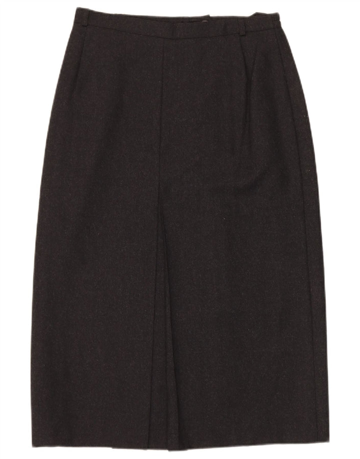 Gonna longuette da donna Marks & Spencer UK 14 media W30 lana vergine grigia