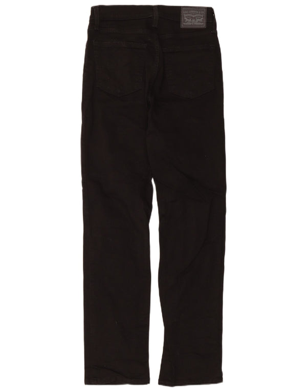 Jeans dritti a vita alta Levi's 724 da donna W28 L30 cotone nero