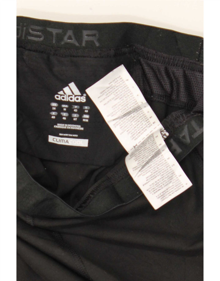 Adidas Donna Climacool Capri Leggings UK 14 Medio Nero Poliestere
