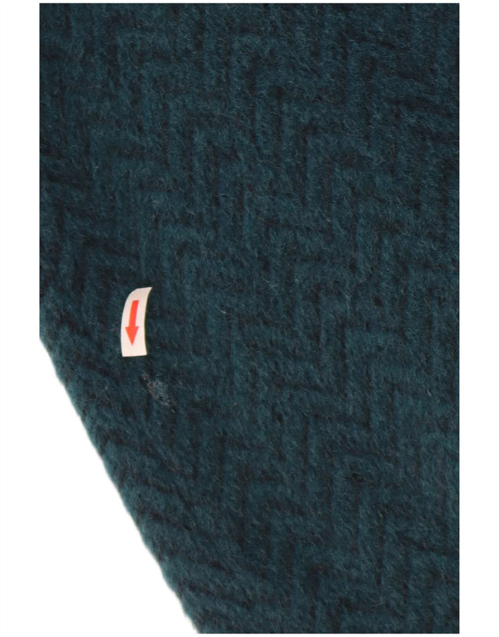 ELENA MIRO Soprabito da donna UK 18 XL Blu Chevron in lana