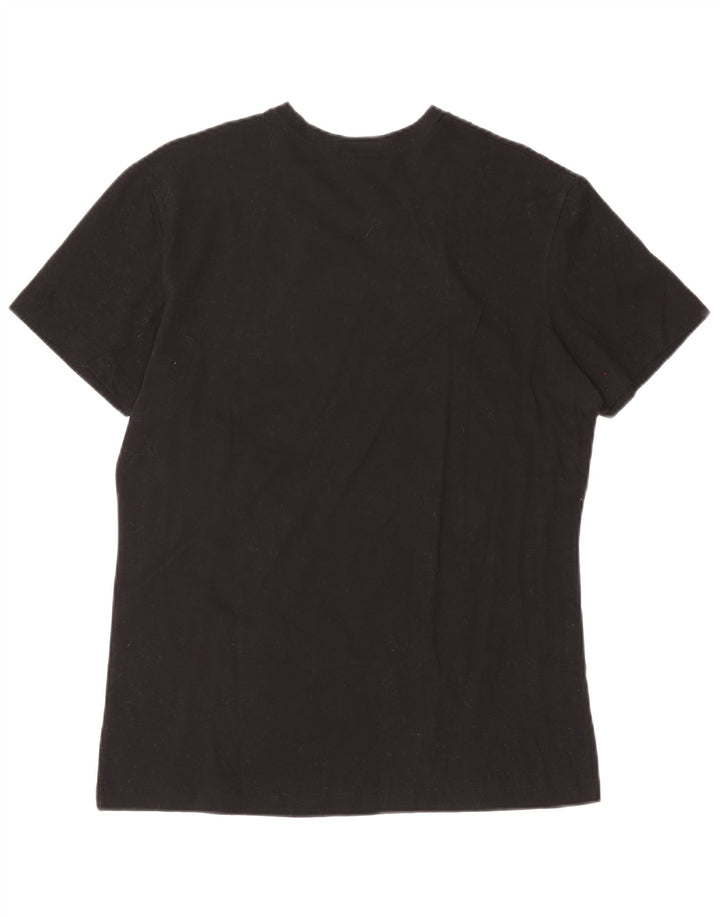 T-shirt Fila da uomo Top in cotone nero medio