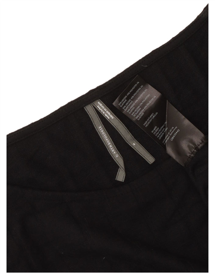Top da donna a manica lunga Anthropologie UK 12 medio nero viscosa
