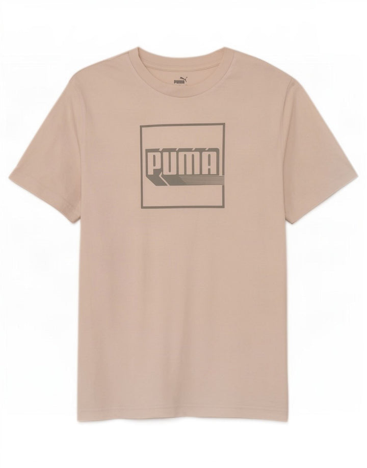 Puma T-shirt grafica da uomo grande in cotone bianco