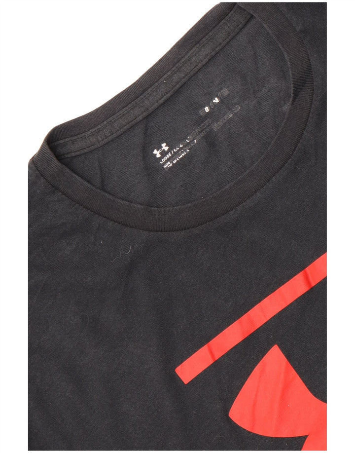 Maglietta grafica da uomo Under Armour Top nera media