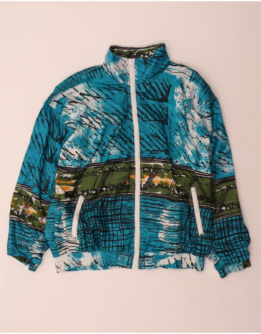 Giacca da tuta oversize da donna VINTAGE UK 16 grande blu