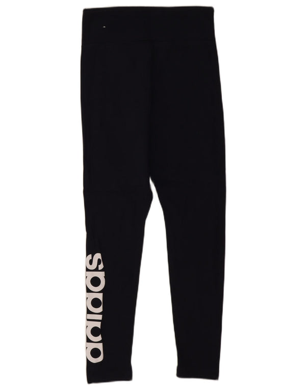 Leggings grafici da donna Adidas UK 8/10 Small Blu navy