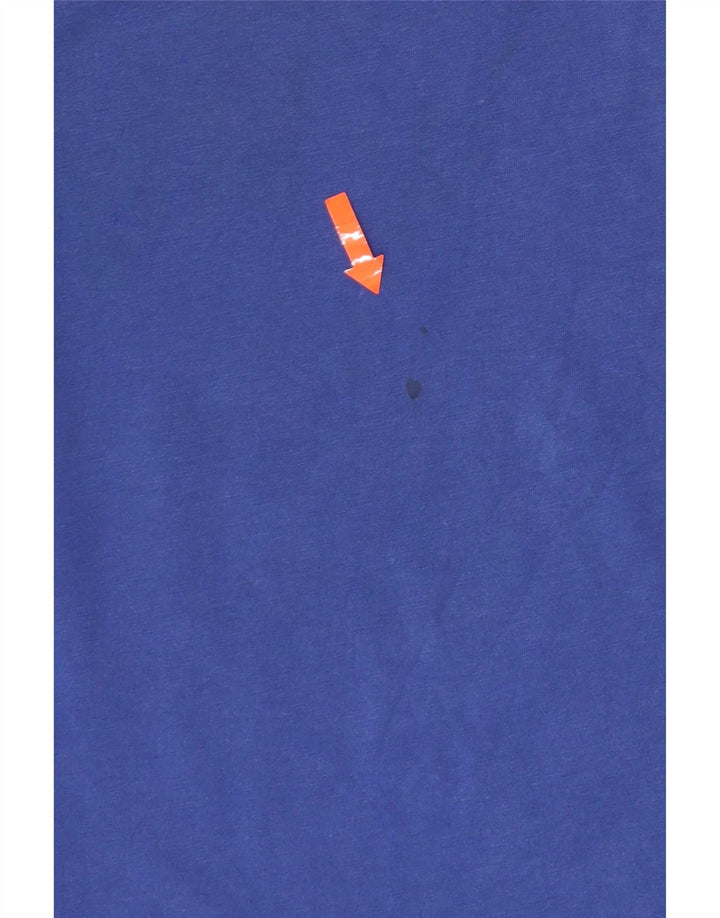T-shirt grafica da uomo Champion Top in cotone blu medio