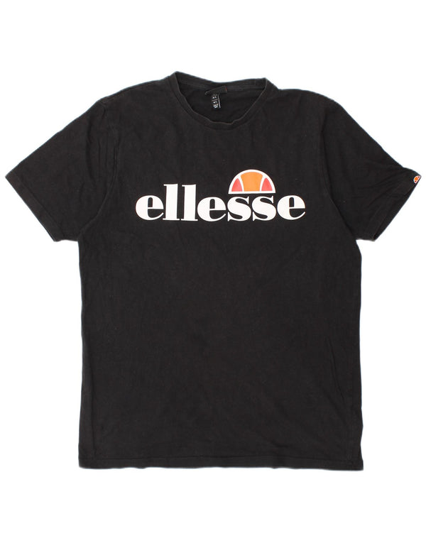 ELLESSE T-shirt grafica da uomo grande nera