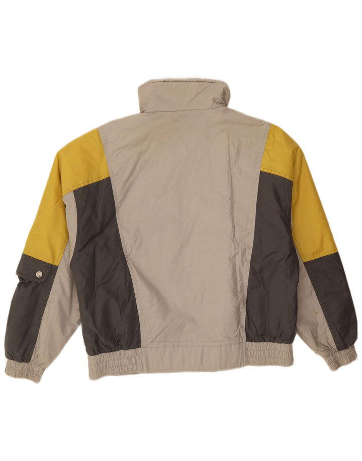 Giacca da sci oversize da donna vintage EU 40 Poliammide color block grigio medio
