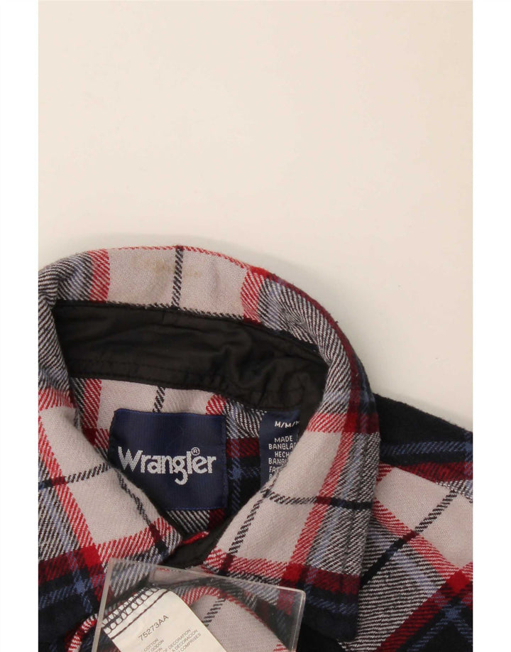 Camicia da uomo in flanella Wrangler, cotone medio a quadri blu navy