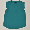J. CREW Womens Blouse Top US 4 Small Blue Polyester | Vintage J. Crew | Thrift | Second-Hand J. Crew | Used Clothing | Messina Hembry 