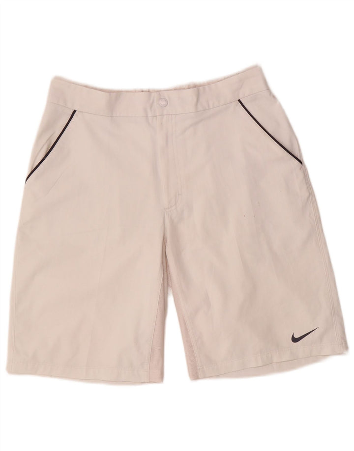 Pantaloncini chino Nike Dri Fit da uomo medi W32 poliestere bianco